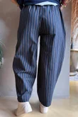 Burlington Stretch Button Pocket Barrel Pant Navy